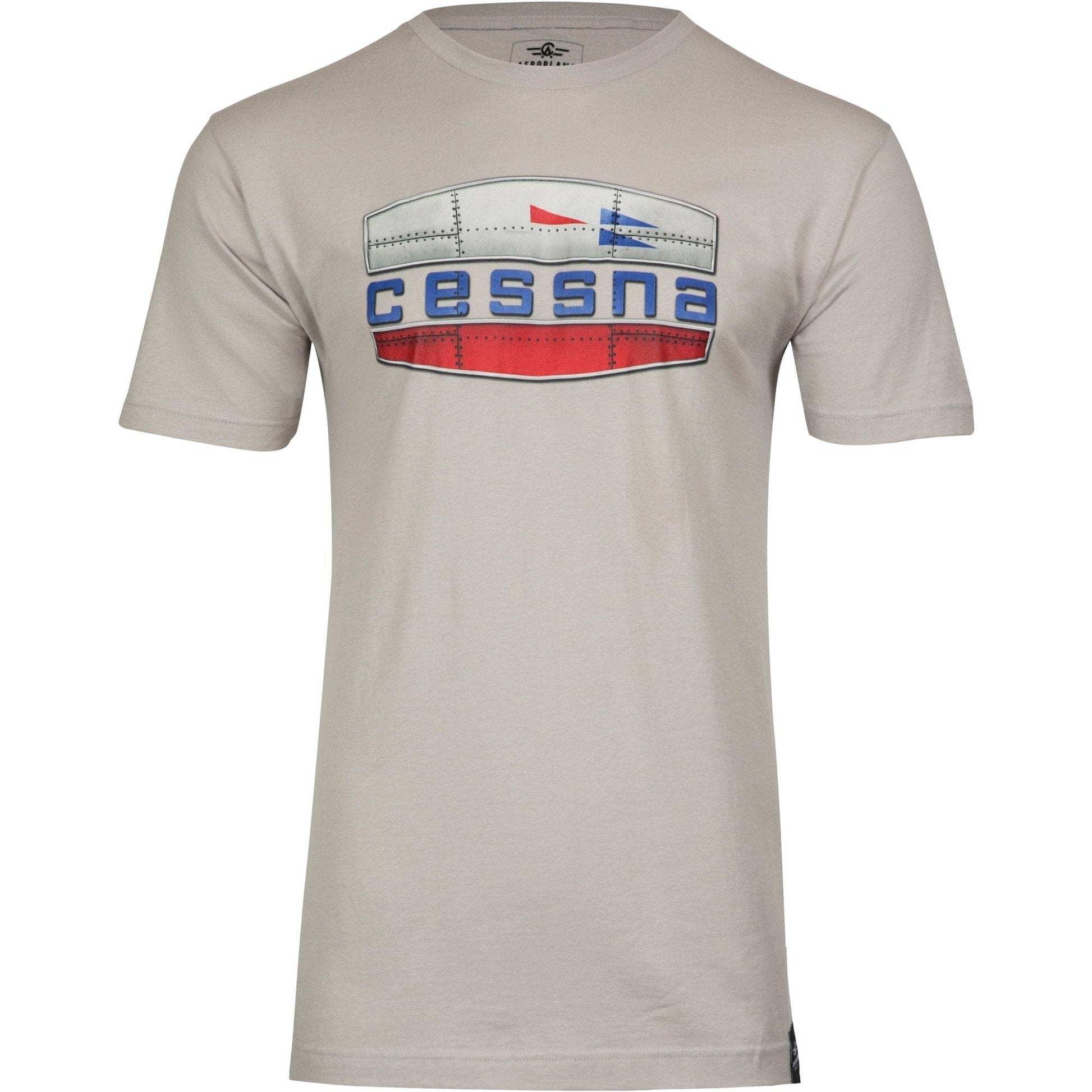 Aeroplane Apparel Company Shirts Small / Silver Cessna 70's Vintage Logo Officially Licensed T-Shirt