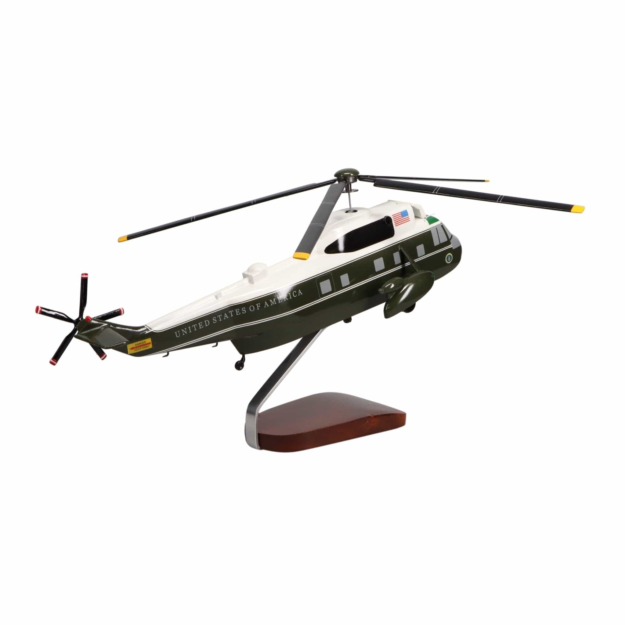 Sikorsky VH-3D Sea King Marine One Large Mahogany Model