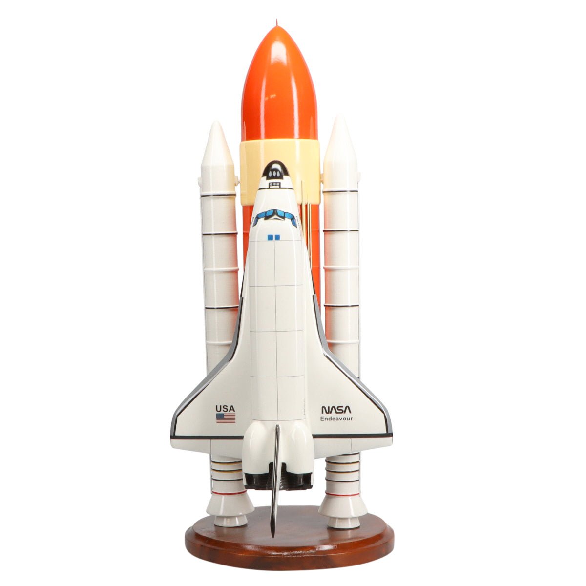 Space Shuttle Endeavour with Booster Limited Edition Large Mahogany Model - PilotMall.com
