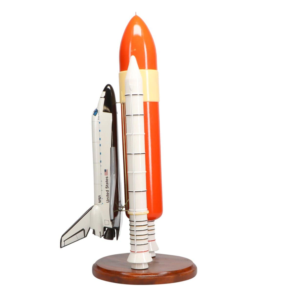 Space Shuttle Endeavour with Booster Large Mahogany Model