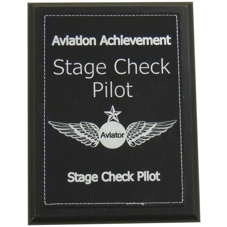 Stage Check Pilot Aviation Achievement Plaque - PilotMall.com