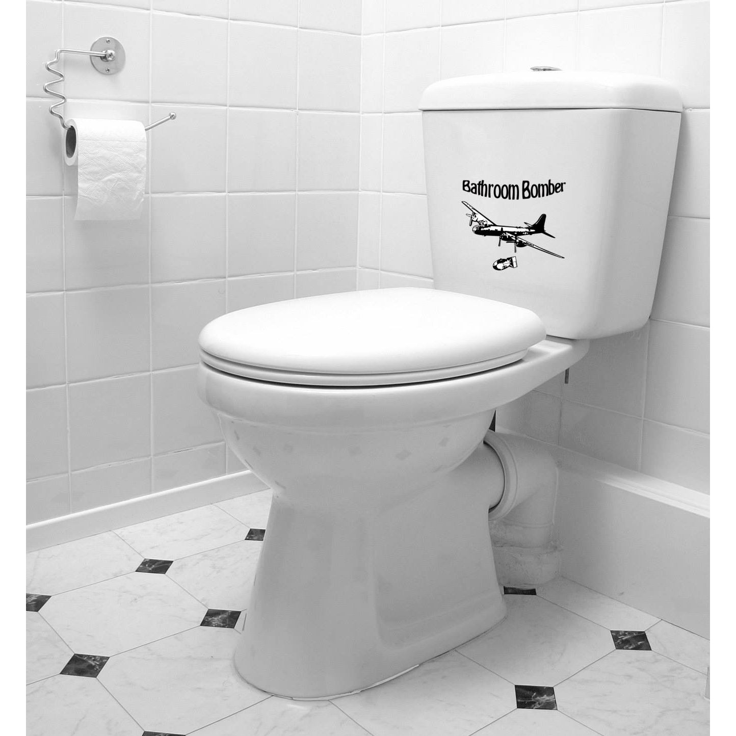The Bathroom Bomber Novelty Toilet Bowl Sticker Set LIQUIDATION PRICING - PilotMall.com