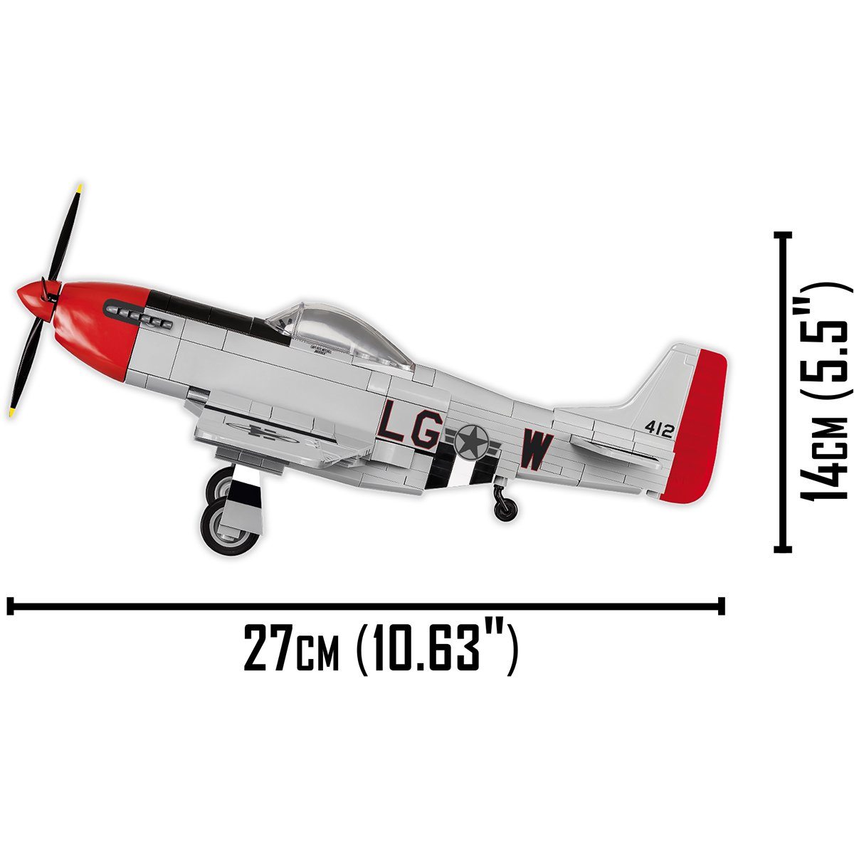 Top Gun Mustang P-51D 265pc Set Cobi Blocks - PilotMall.com