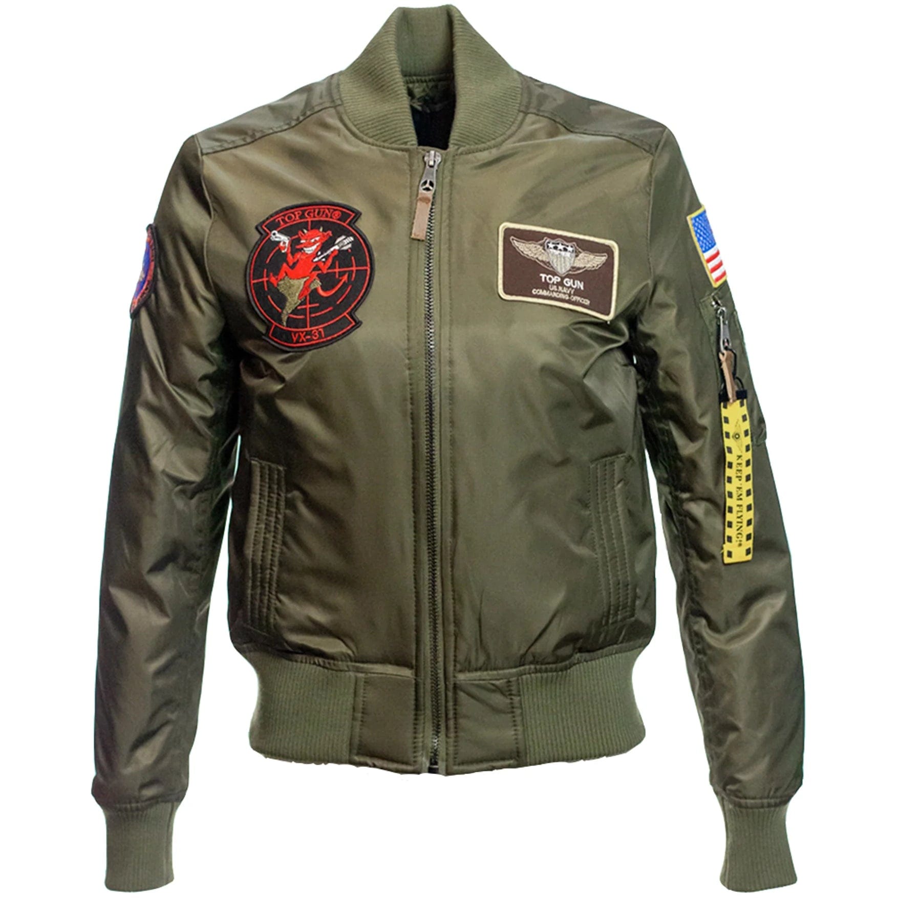 Top Gun Official Miss Top Gun MA-1 with Patches