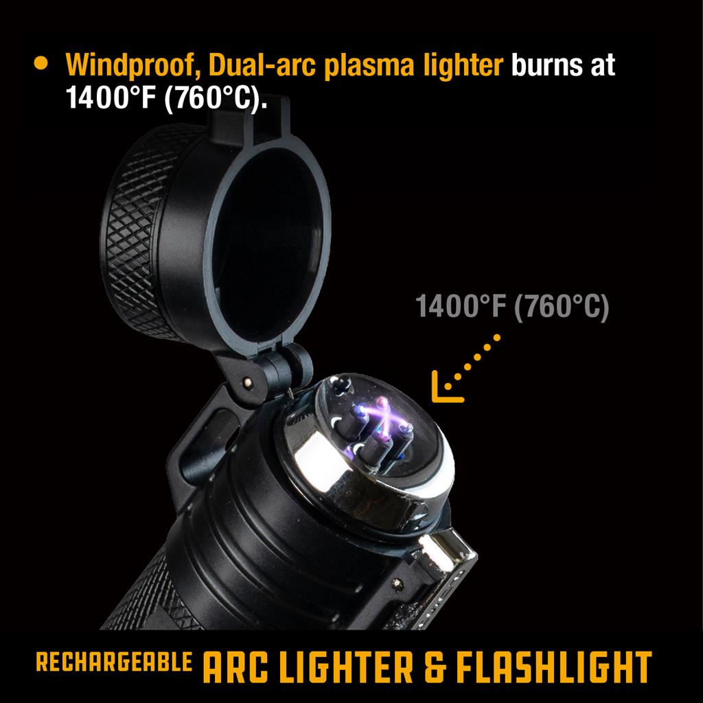 UCO Dual-Arc Plasma Lighter LED Flashlight