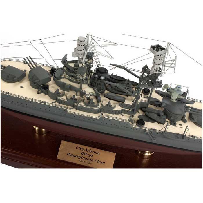 USS Arizona Mahogany Model - PilotMall.com