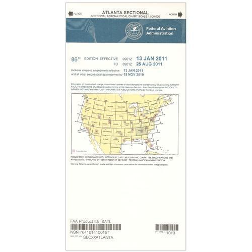 AeroNav Products VFR Sectional Aeronautical Charts FAA Atlanta Sectional - 04/17/25 thru 06/12/25