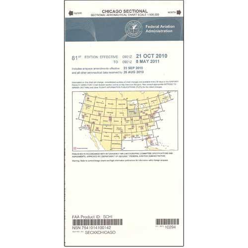 AeroNav Products VFR Sectional Aeronautical Charts FAA Chicago Sectional - 04/17/25 thru 06/12/25