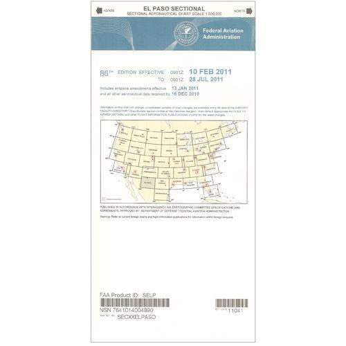 AeroNav Products VFR Sectional Aeronautical Charts FAA El Paso Sectional - 04/17/25 thru 06/12/25