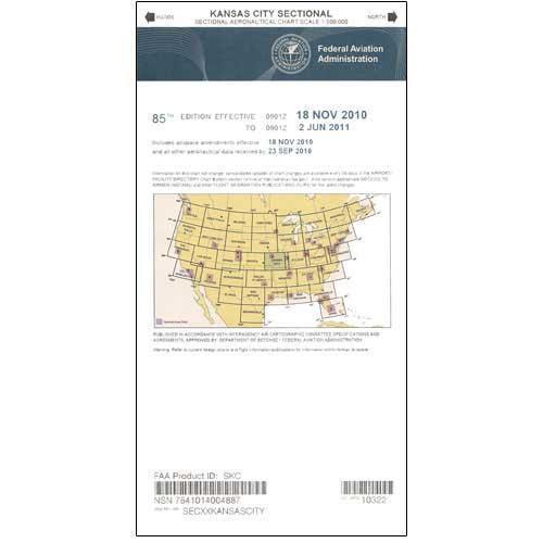 AeroNav Products VFR Sectional Aeronautical Charts FAA Kansas City Sectional - 04/17/25 thru 06/12/25