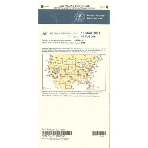 AeroNav Products VFR Sectional Aeronautical Charts FAA Las Vegas Sectional - 04/17/25 thru 06/12/25