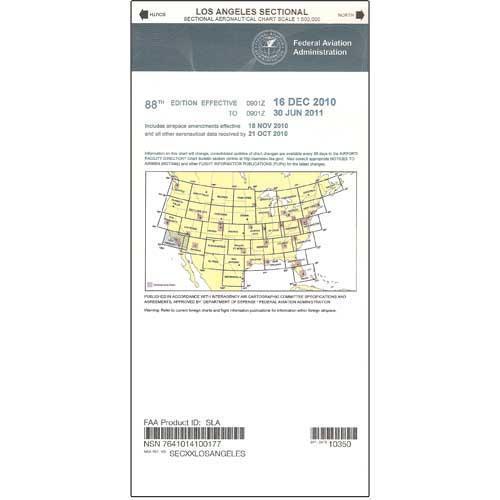 AeroNav Products VFR Sectional Aeronautical Charts FAA Los Angeles Sectional - 04/17/25 thru 06/12/25