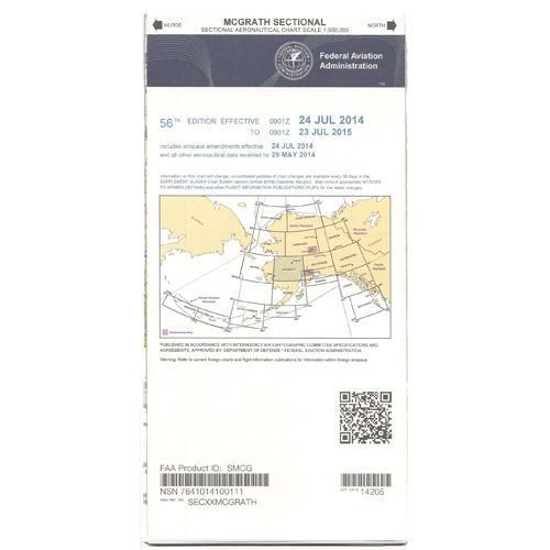 AeroNav Products VFR Sectional Aeronautical Charts FAA Mcgrath Sectional - 04/17/25 thru 06/12/25