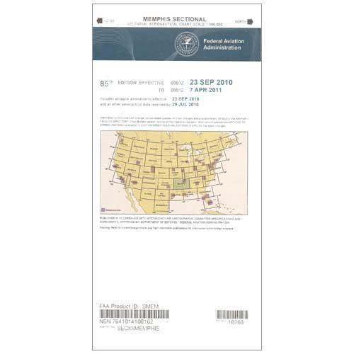 AeroNav Products VFR Sectional Aeronautical Charts FAA Memphis Sectional - 04/17/25 thru 06/12/25