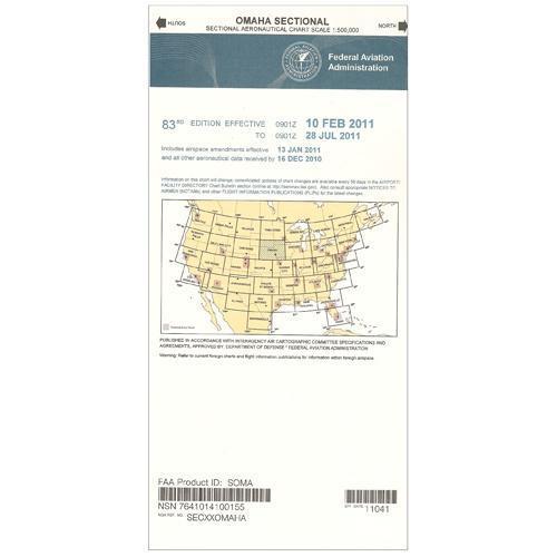 AeroNav Products VFR Sectional Aeronautical Charts FAA Omaha Sectional - 04/17/25 thru 06/12/25