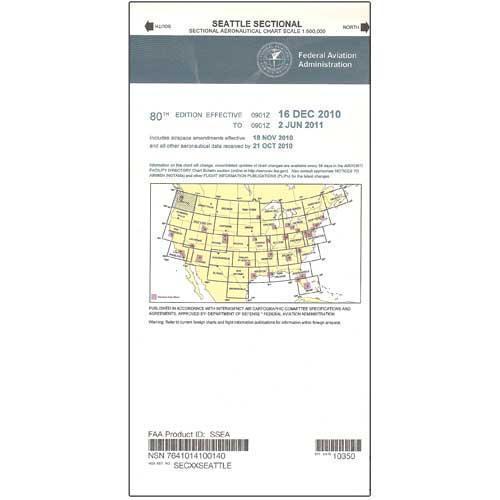 AeroNav Products VFR Sectional Aeronautical Charts FAA Seattle Sectional - 04/17/25 thru 06/12/25