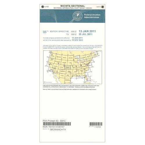 AeroNav Products VFR Sectional Aeronautical Charts FAA Wichita Sectional - 04/17/25 thru 06/12/25