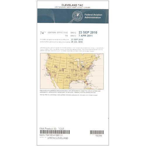 AeroNav Products VFR Terminal Aeronautical Charts FAA Cleveland Terminal - 04/17/25 thru 06/12/25