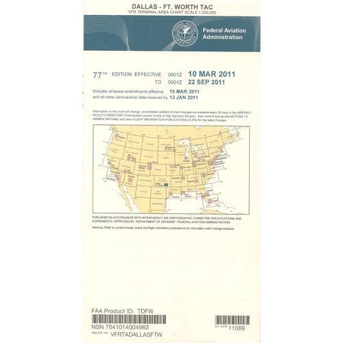 AeroNav Products VFR Terminal Aeronautical Charts FAA Dallas Ft. Worth Terminal - 04/17/25 thru 06/12/25