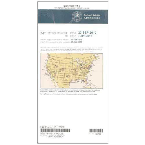 AeroNav Products VFR Terminal Aeronautical Charts FAA Detroit Terminal - 04/17/25 thru 06/12/25
