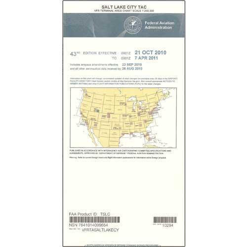 AeroNav Products VFR Terminal Aeronautical Charts FAA Salt Lake City Terminal - 04/17/25 thru 06/12/25