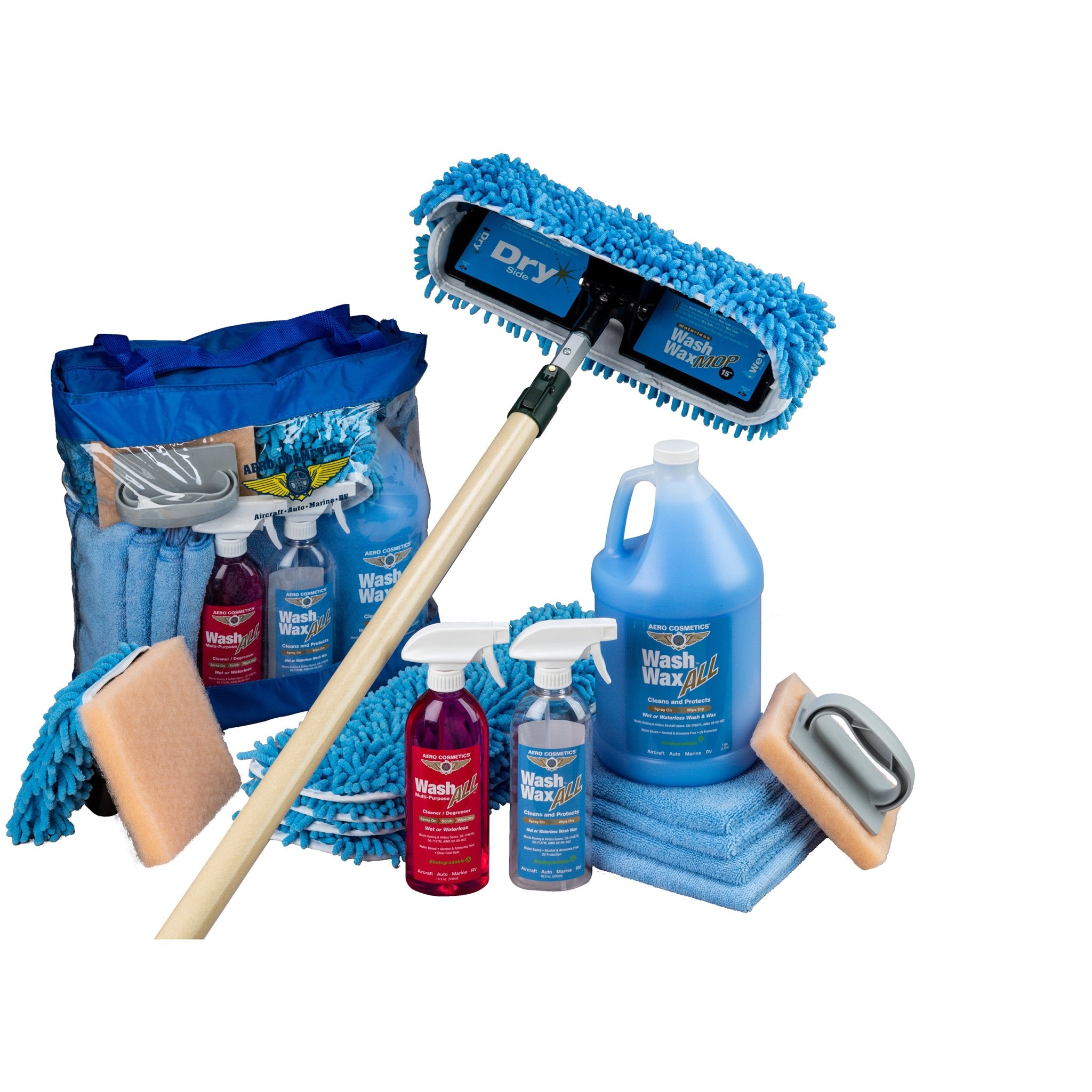 Wash Wax ALL Waterless Mop Kit w/ Bug Scrubber - PilotMall.com