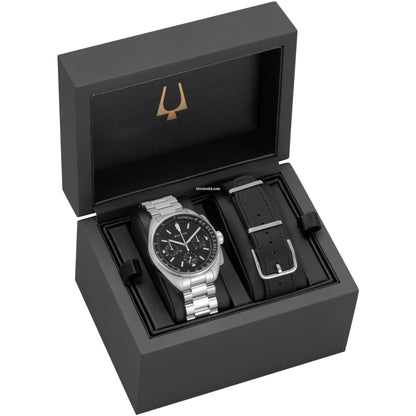 Bulova Watches Bulova Lunar Pilot Archive Chronograph Quartz Black Dial Watch 96K111