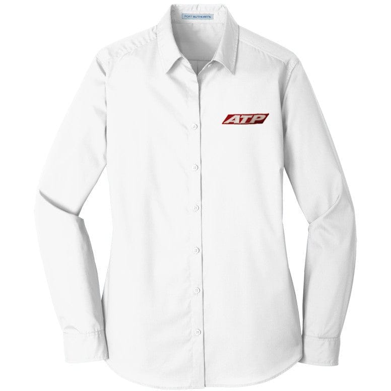 Airline Transport Professionals Women's Long Sleeve / White / XSmall ATP CFI White Carefree Poplin Shirt
