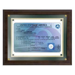 Wright Brothers FAA License Plaque - Framed Parchment - PilotMall.com